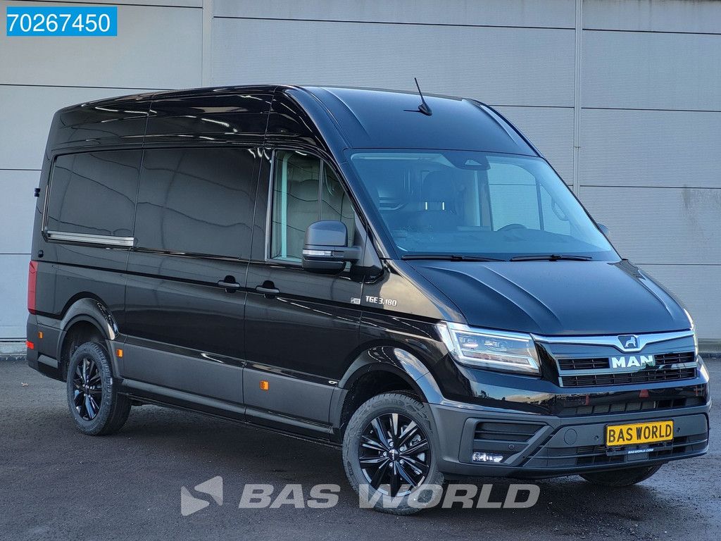 MAN TGE 3.180 Automaat 2025 model Facelift Black Edition L3H3 ACC Trekhaak L2H2 11m3 Airco Trekhaak