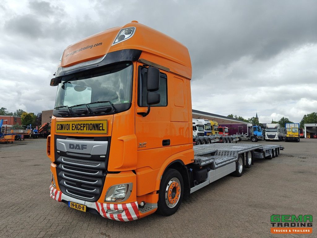 DAF XF 440 FAS 6x2 SuperSpaceCab Euro6C - Retarder + Recker 3-Assige Aanhanger - Wielkuipen - Hydraulische knik en uitschuifbaar - 02/2026 APK