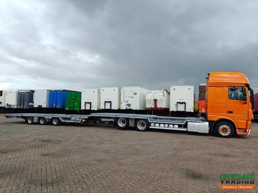 DAF XF 440 FAS 6x2 SuperSpaceCab Euro6C - Retarder + Recker 3-Assige Aanhanger - Wielkuipen - Hydraulische knik en uitschuifbaar - 02/2026 APK