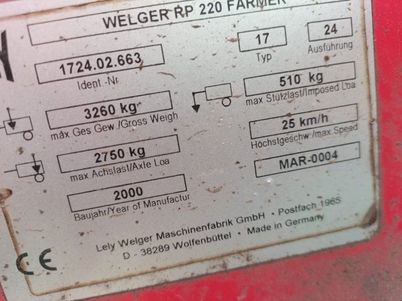 Welger RP 220 Farner