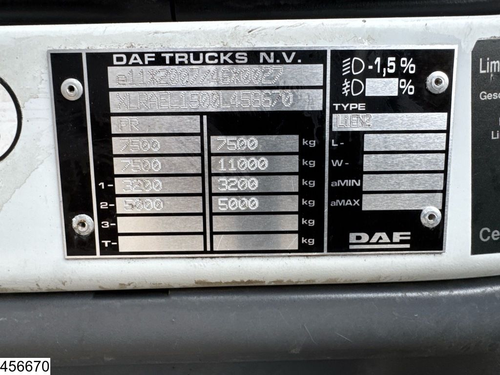 DAF LF 180 EURO 6, Steel Suspension