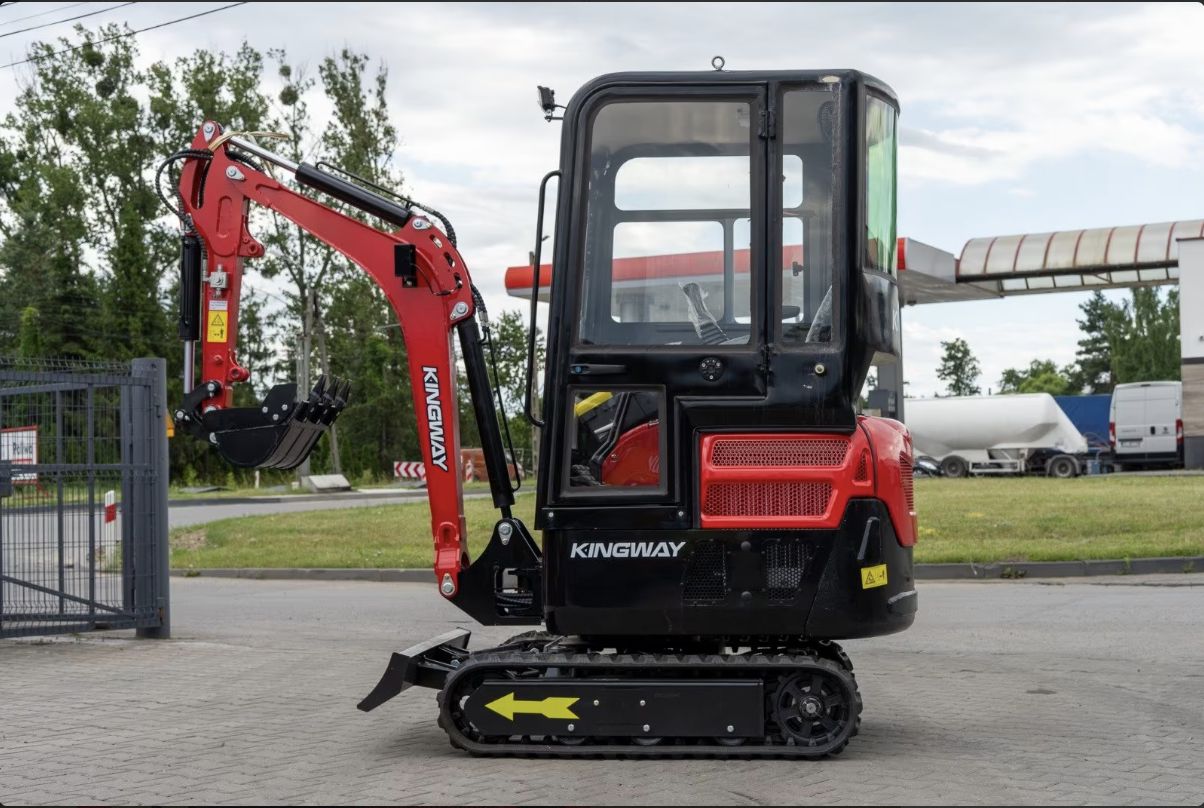 Minibagger 1,5T Kingway TOP15, Joysticks, Knickmatick, Lieferung