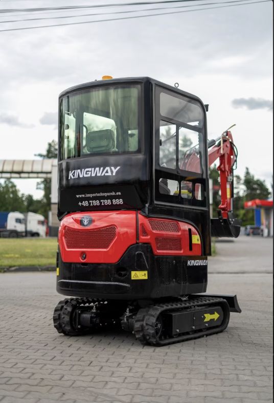 Minibagger 1,5T Kingway TOP15, Joysticks, Knickmatick, Lieferung