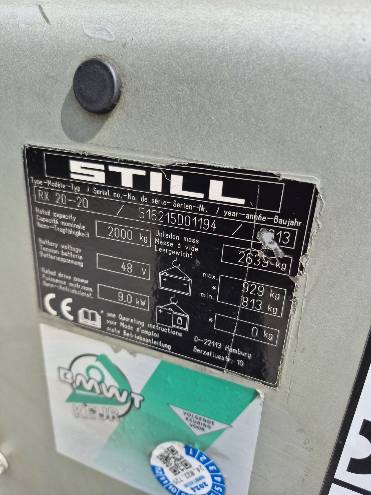 Still RX20-20 triplex sideshift vorkversteller accu bj 2022