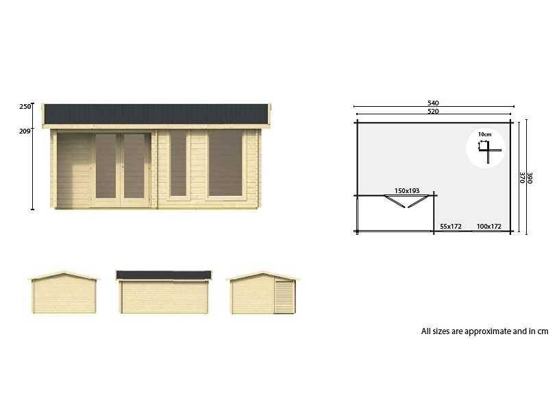Tuinhuis Ginella 21m2