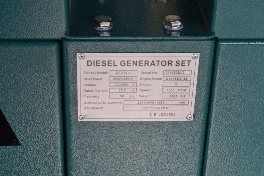 Generator Pheatonn 38kVA GF2-W41 38kVA Nieuw
