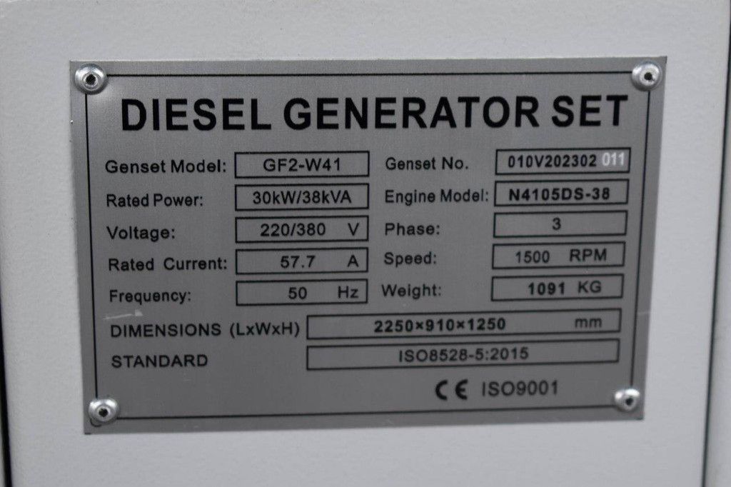 Generator Pheatonn GF2-W41 Diesel 38kVA Nieuw