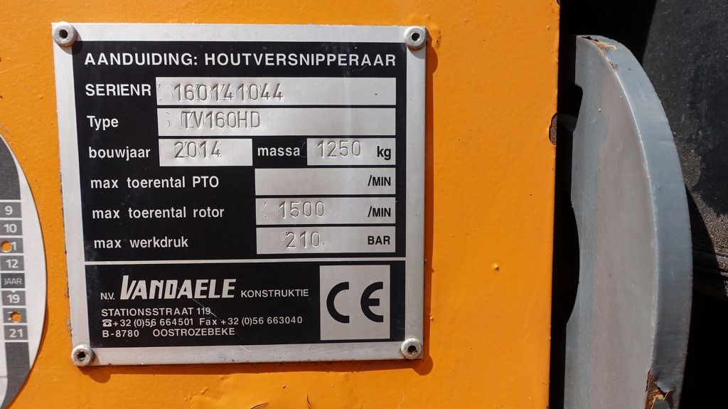 Vandaele TV160HD Takken versnipperraar