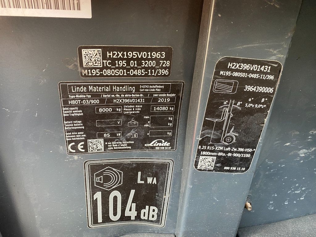 Linde H80T-03/900 MH16327