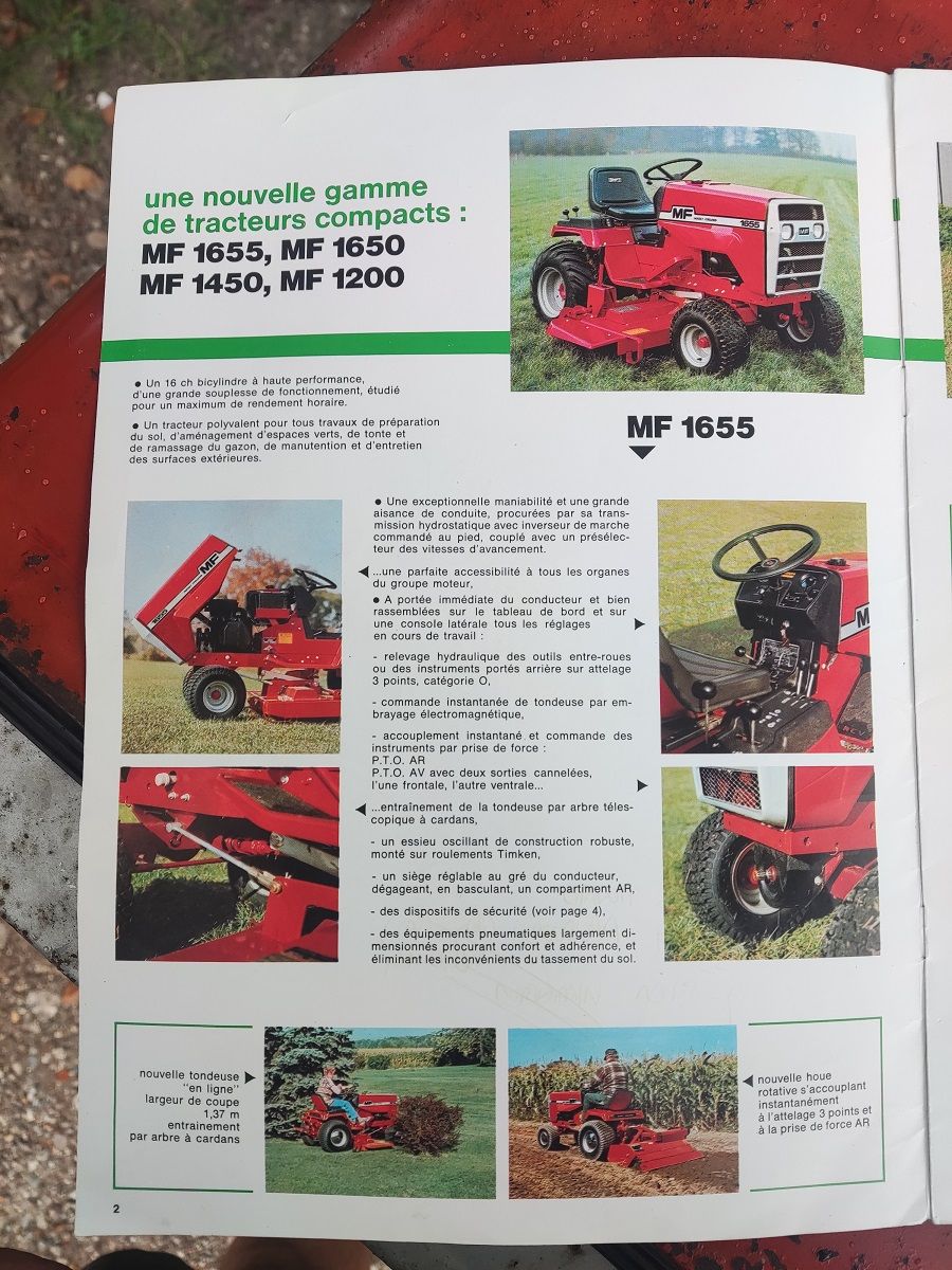 Massey Ferguson minitractor (type 1655, diesel, maaidek)