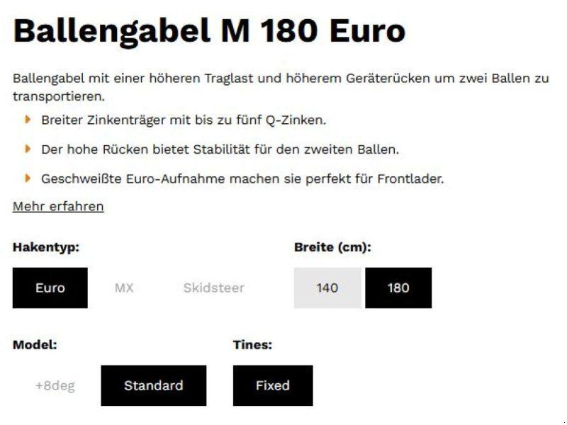 Alö M 180 Euro Ballengab