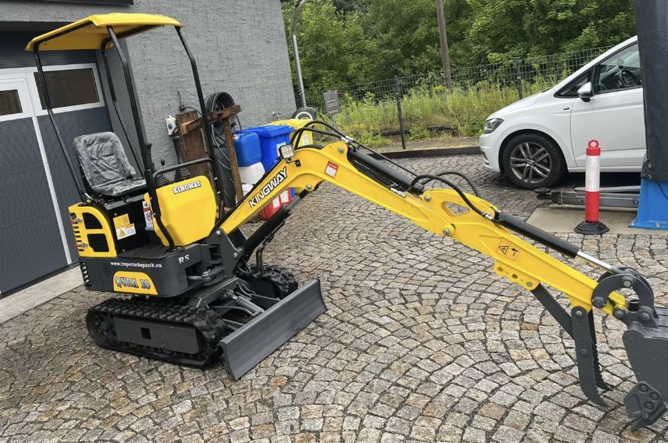 Minigraver Kingway Quba10 Diesel | Duim Gratis | Knikarm