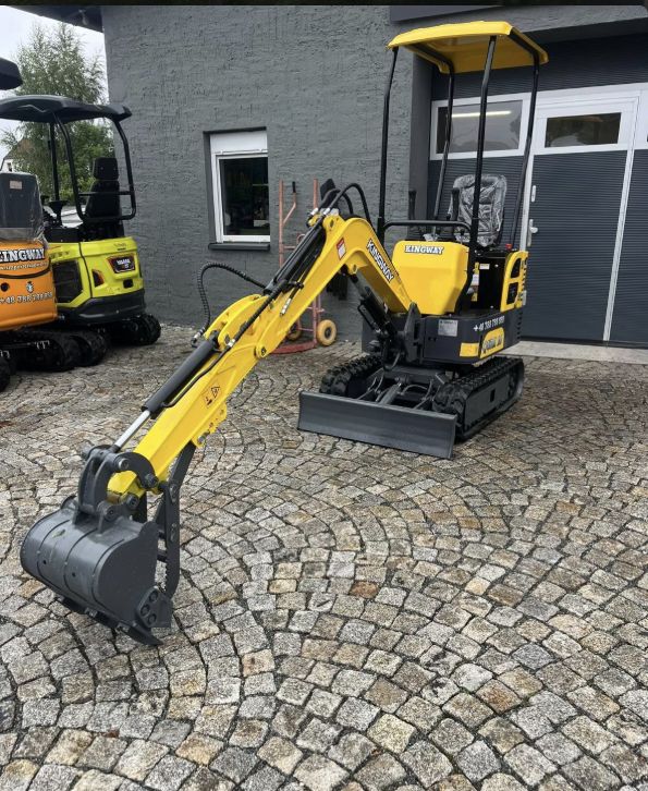 Minigraver Kingway Quba10 Diesel | Duim Gratis | Knikarm