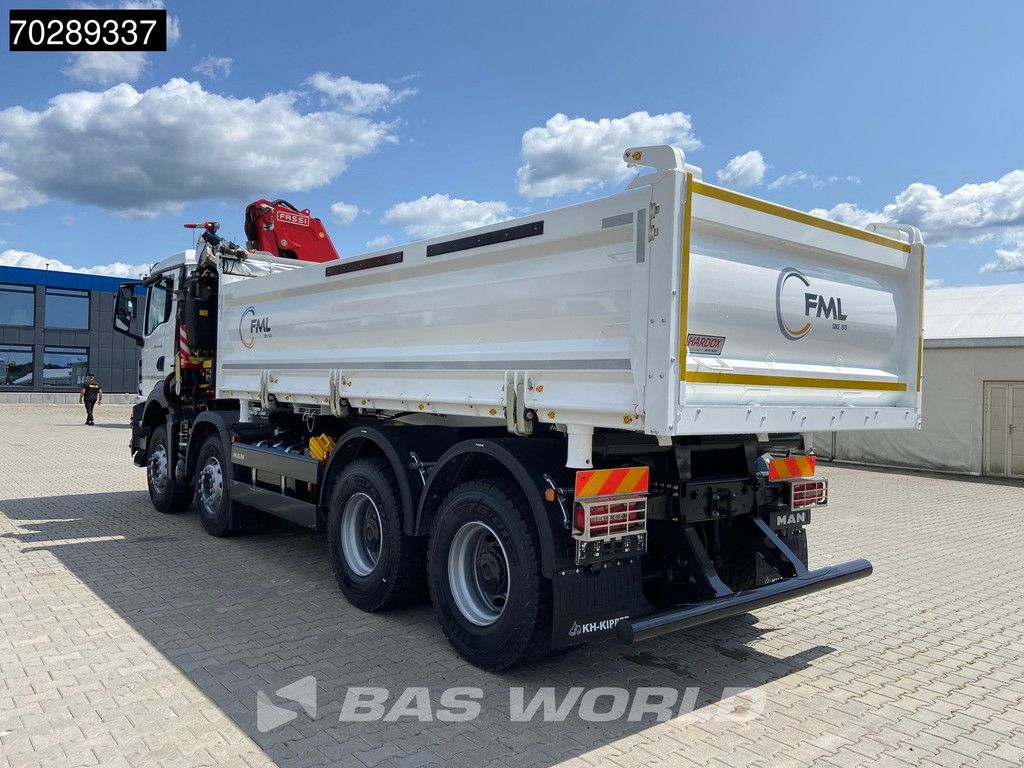 MAN TGS 35.440 8X4 NEW! Fassi F275.026 Kran Crane 13m3 3-Sided Tipper Big-Axle Euro 6