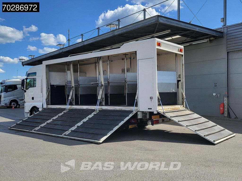 MAN TGX TGX 26.480 6X2 NL-Truck BDF HorseTransport Lift+steering axle Standklima Automatic Xenon Alcoa´s Euro 5