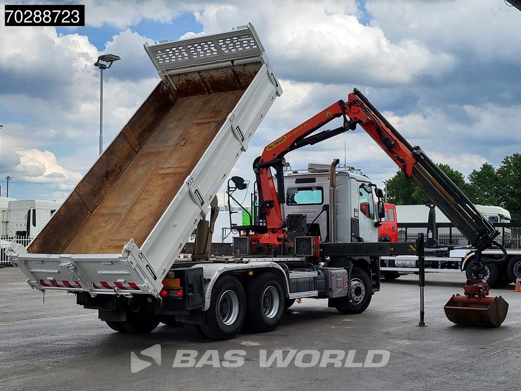 Renault C 380 6X4 Palfinger PK18002-EH-B Crane Kran 8m3 Tipper Big-Axle Euro 6