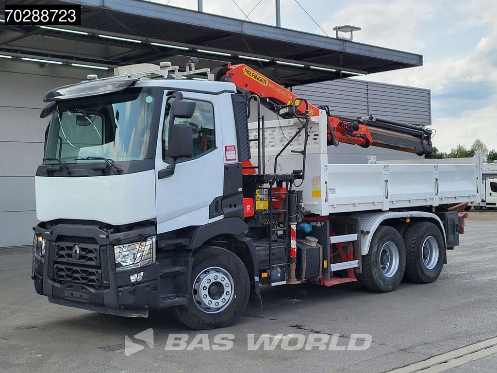 Renault C 380 6X4 Palfinger PK18002-EH-B Crane Kran 8m3 Tipper Big-Axle Euro 6
