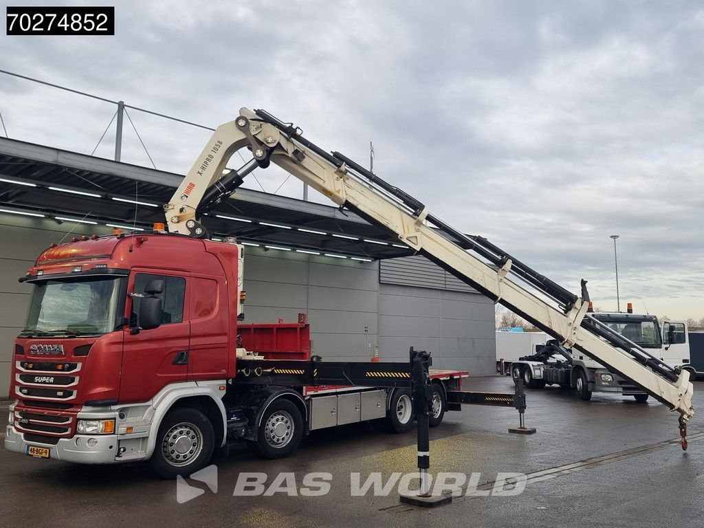 Scania G450 8X2 NL-Truck Hiab X-HIPRO 1058EP-6 Kran Front stab Retarder Euro 6