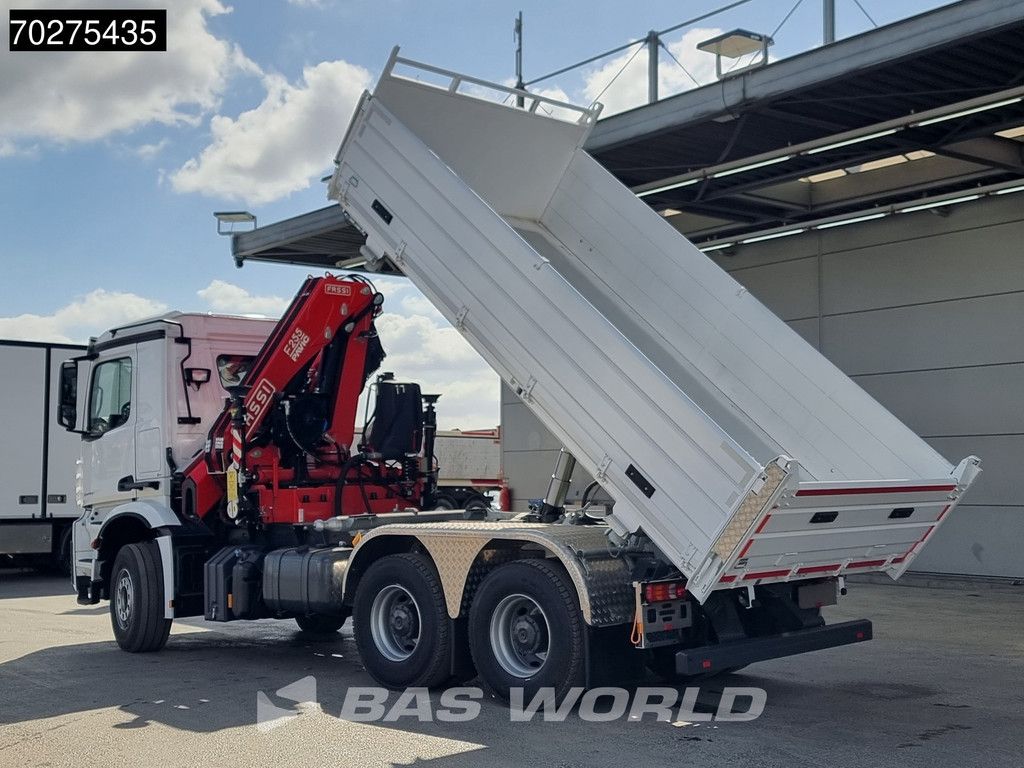 Mercedes Arocs 3348 6X4 Fassi F255A2.24 Kran Crane 9m3 3-Sided Tipper Big-Axle Euro 6