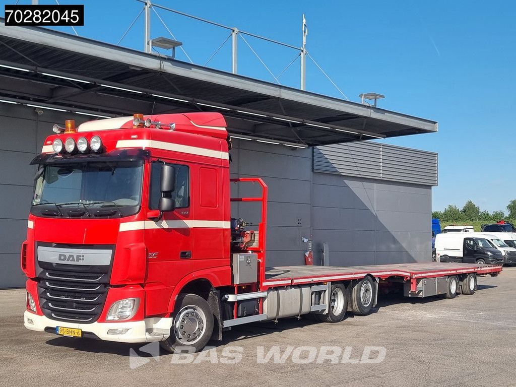 DAF XF 440 6X2 NL-Truck Transporter HMF 900-K2 Kran Winch Lift-Lenkachse Euro 6