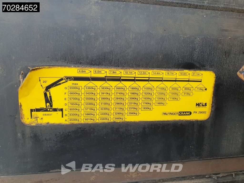 MAN TGX TGX 26.480 6X2 Palfinger PK29002 Kran Crane 8 ext 2.5T winch Retarder Manual Euro 4