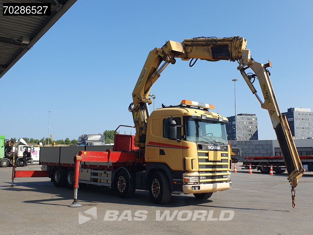 Scania 124G 470 8X4 Palfinger PK45000 C4 Crane Kran Fly-Jib Manual Steering Axle Euro 3