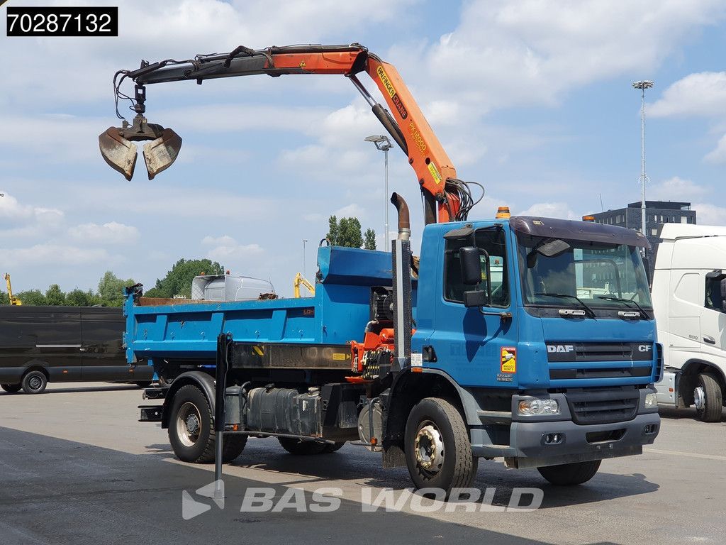 DAF CF75.310 4X2 Palfinger PK12000 Kran Crane 7m3 tipper Big-Axle Steelsuspension Euro 3