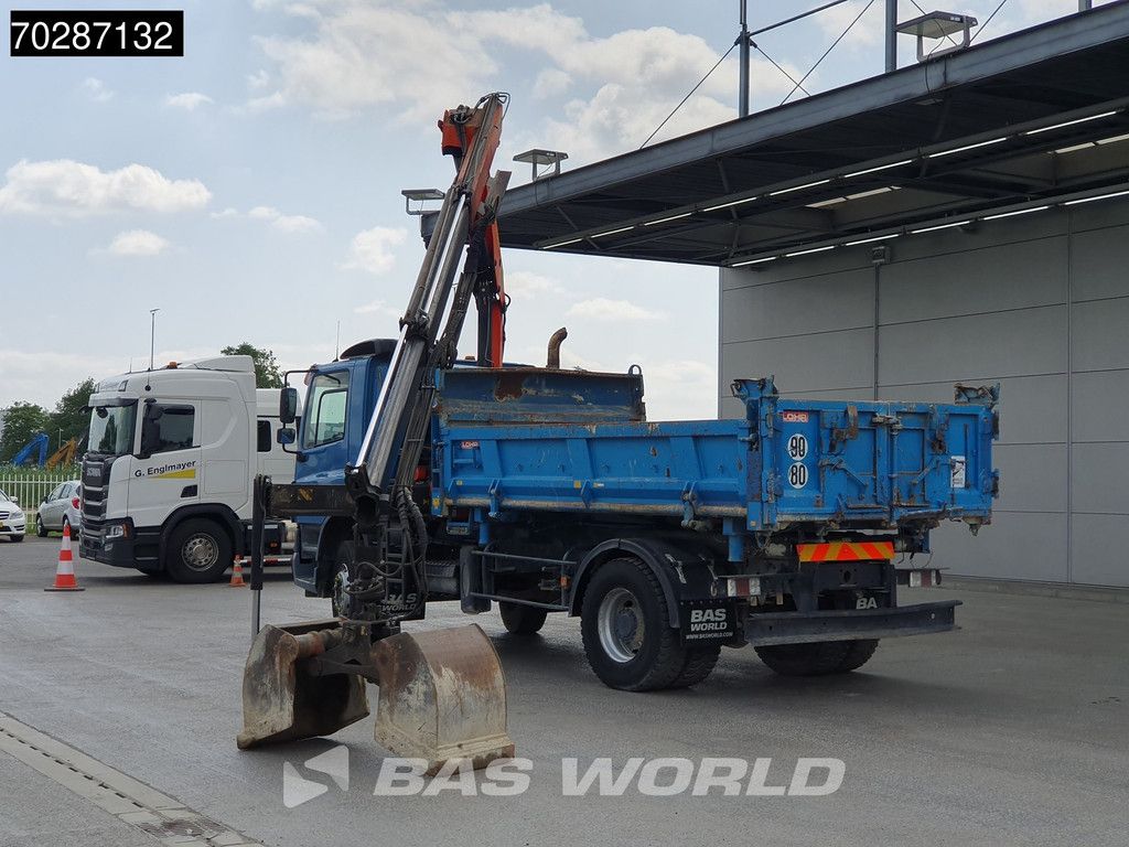 DAF CF75.310 4X2 Palfinger PK12000 Kran Crane 7m3 tipper Big-Axle Steelsuspension Euro 3