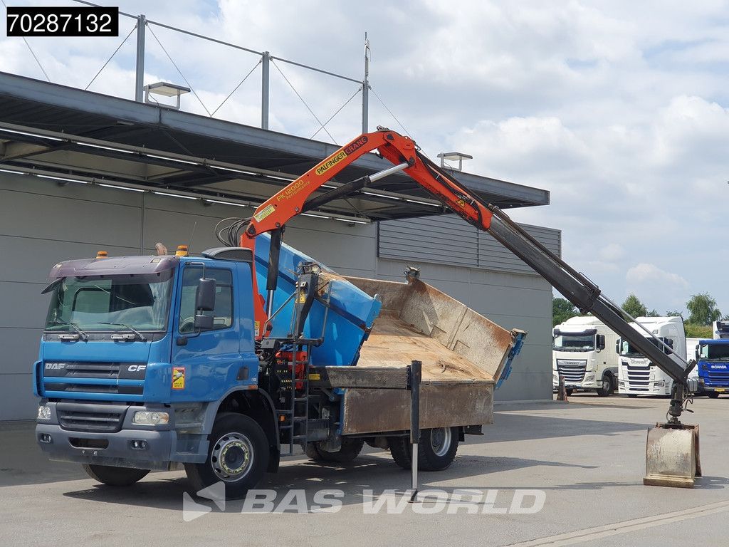 DAF CF75.310 4X2 Palfinger PK12000 Kran Crane 7m3 tipper Big-Axle Steelsuspension Euro 3