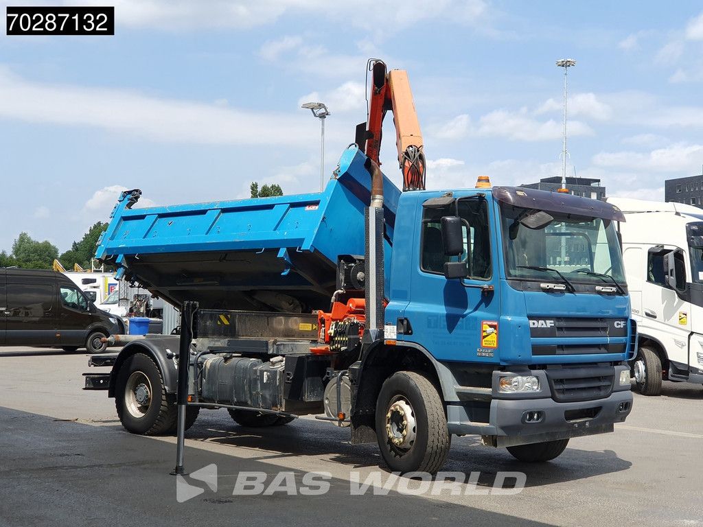 DAF CF75.310 4X2 Palfinger PK12000 Kran Crane 7m3 tipper Big-Axle Steelsuspension Euro 3