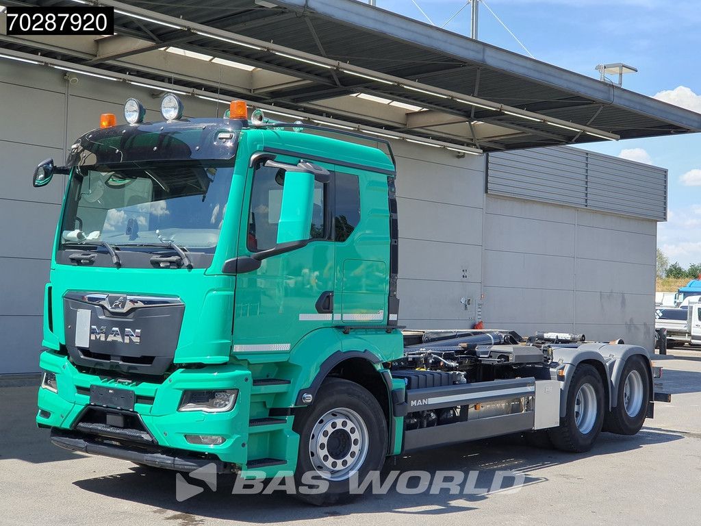 MAN TGS 28.510 6X2 Meiller RS21 65 Hooklift Lift-Axle Automatic Navi Retarder Euro 6