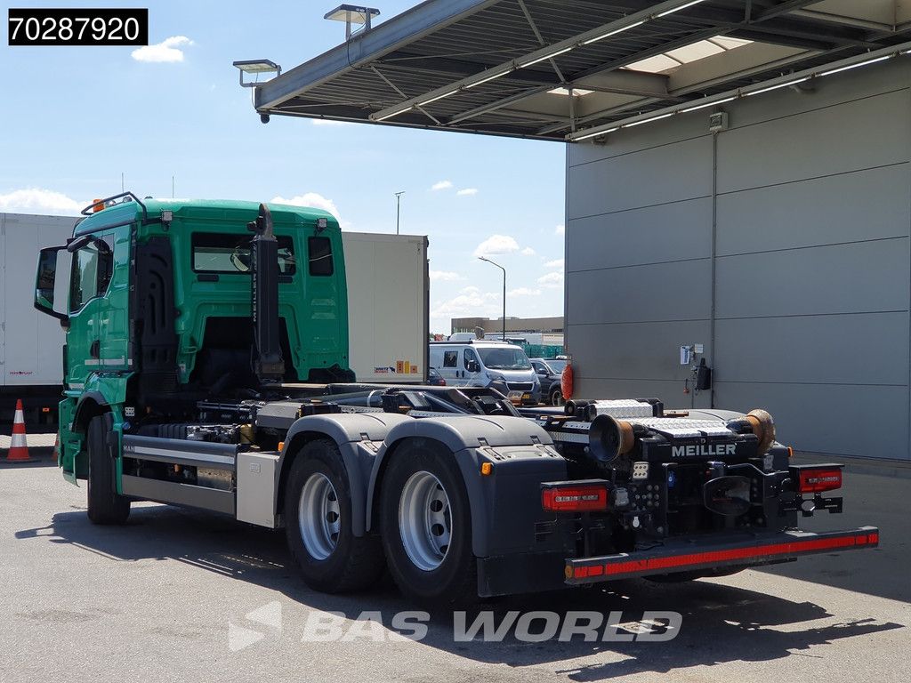 MAN TGS 28.510 6X2 Meiller RS21 65 Hooklift Lift-Axle Automatic Navi Retarder Euro 6