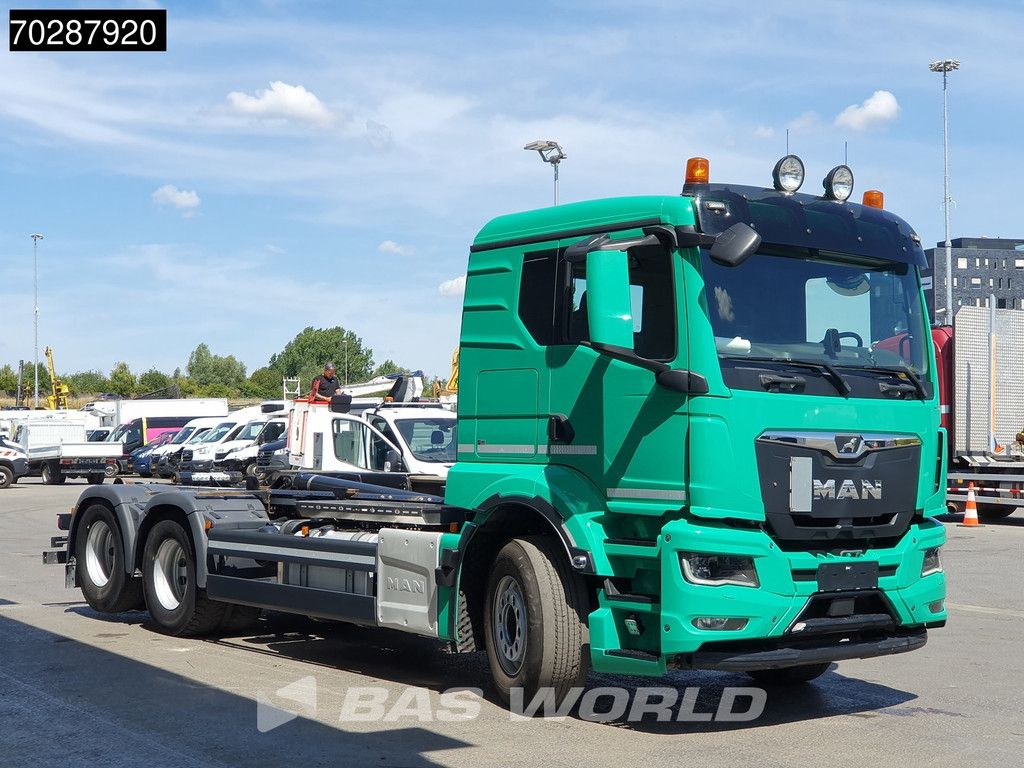 MAN TGS 28.510 6X2 Meiller RS21 65 Hooklift Lift-Axle Automatic Navi Retarder Euro 6