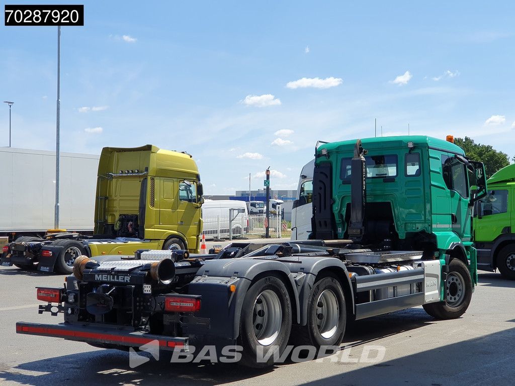 MAN TGS 28.510 6X2 Meiller RS21 65 Hooklift Lift-Axle Automatic Navi Retarder Euro 6