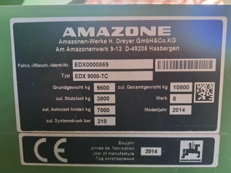Amazone EDX 9000-TC