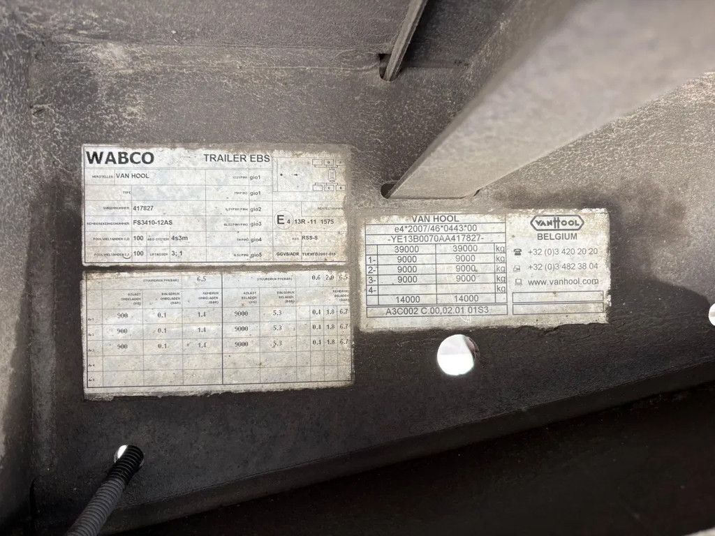Van Hool 3AS Gegalvaniseerd Schuifzeilen/Schuifdak 2X Liftas 2.000KG Laadklep APK 05/2026!