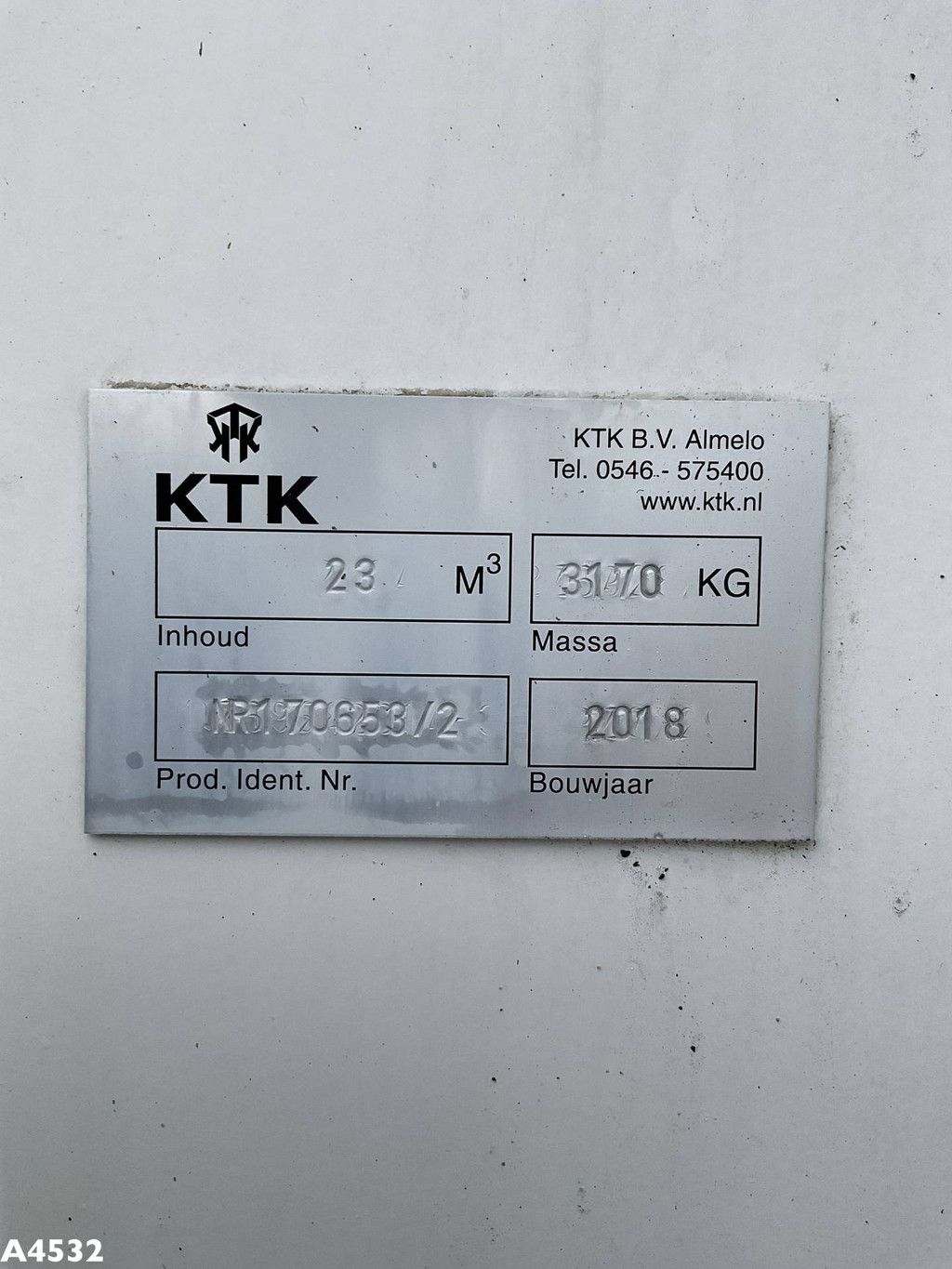 KTK 23m³ Zijlader container