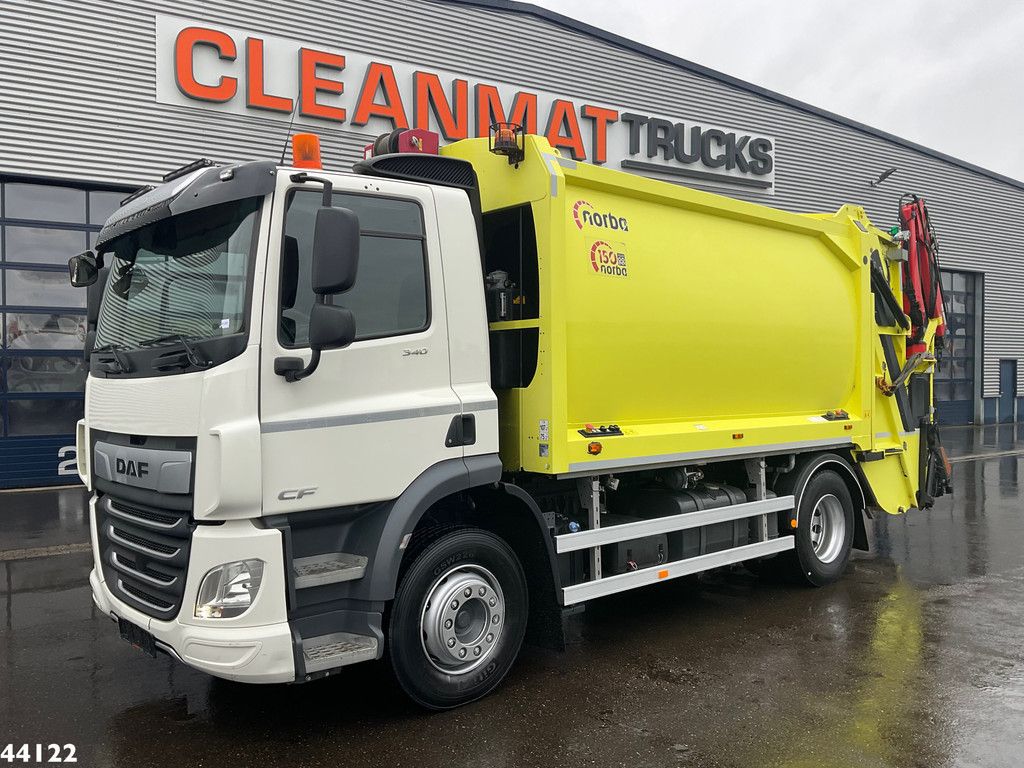 DAF FA CF 340 Euro 6 Norba 17 m³ + Palfinger 3.8 Tonmeter laadkraan + Winch