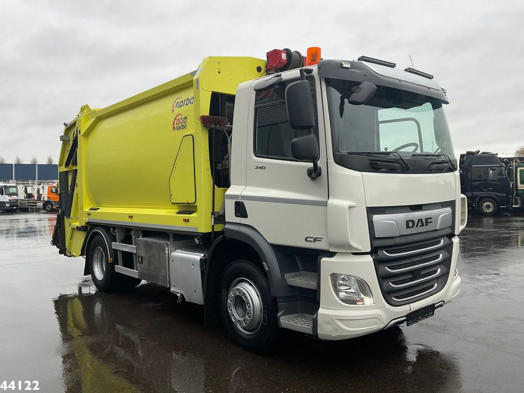 DAF FA CF 340 Euro 6 Norba 17 m³ + Palfinger 3.8 Tonmeter laadkraan + Winch