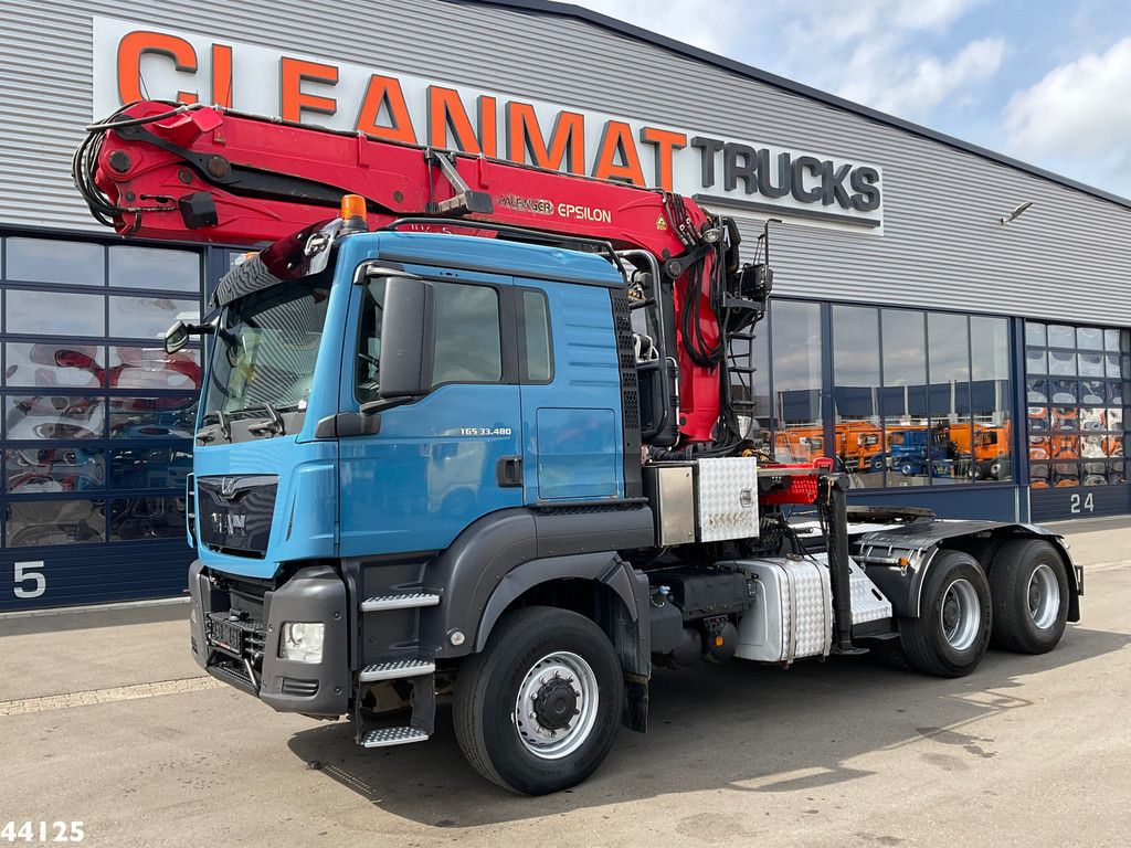 Man TGS 33.480 6x6 Euro 6 Palfinger 27 Tonmeter boomkraan