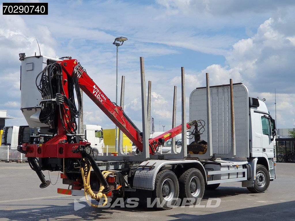 Mercedes Actros 3346 6X4 Original KM's! Wood Crane Big-Axle Steelsuspension Euro 5
