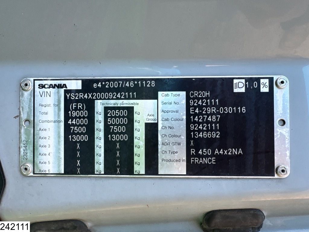 Scania R 450 EURO 6, Retarder, Standairco
