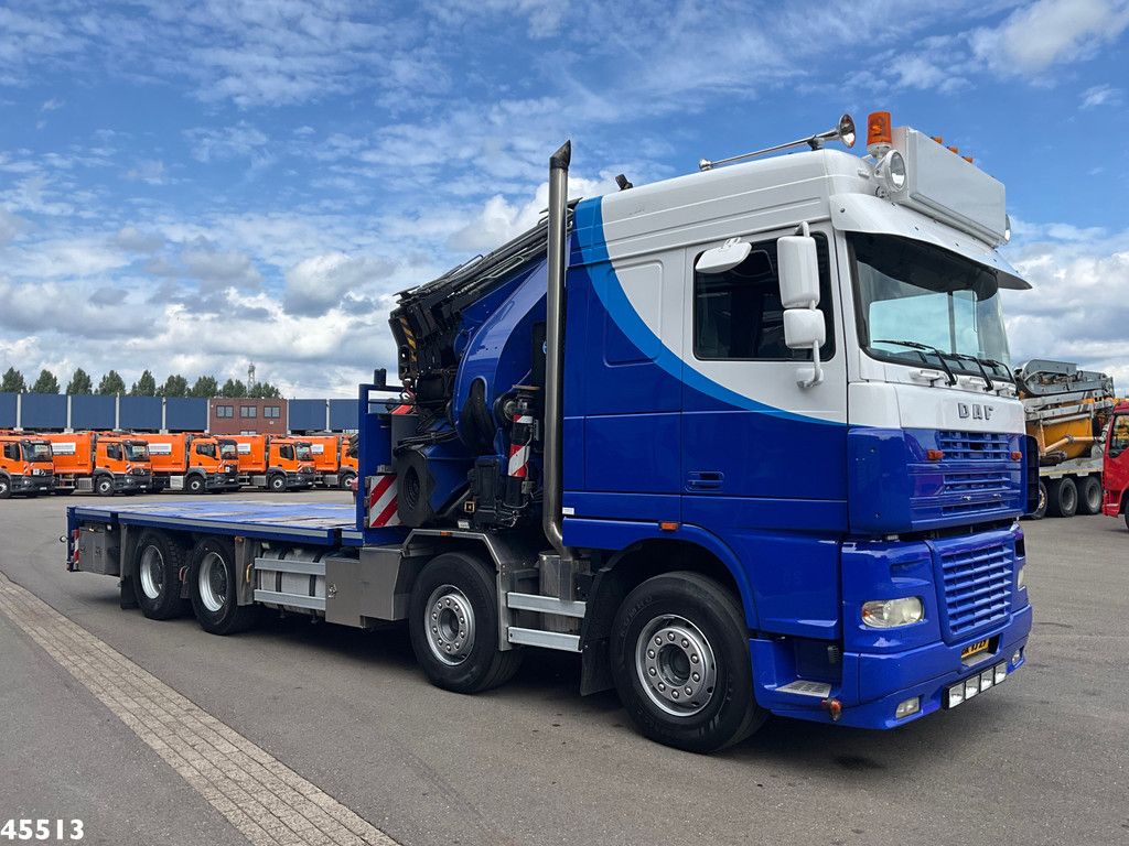 DAF FAD 95 XF 480 8x4 Effer 85 Tonmeter laadkraan + Fly-Jib (Bj. 2012)