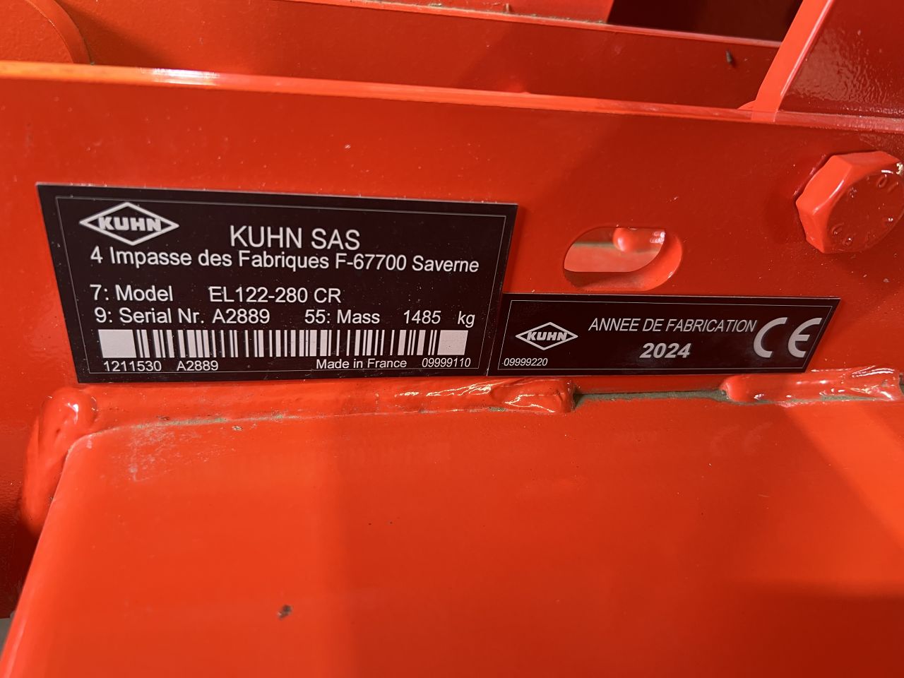 Kuhn EL122-280 grondfrees