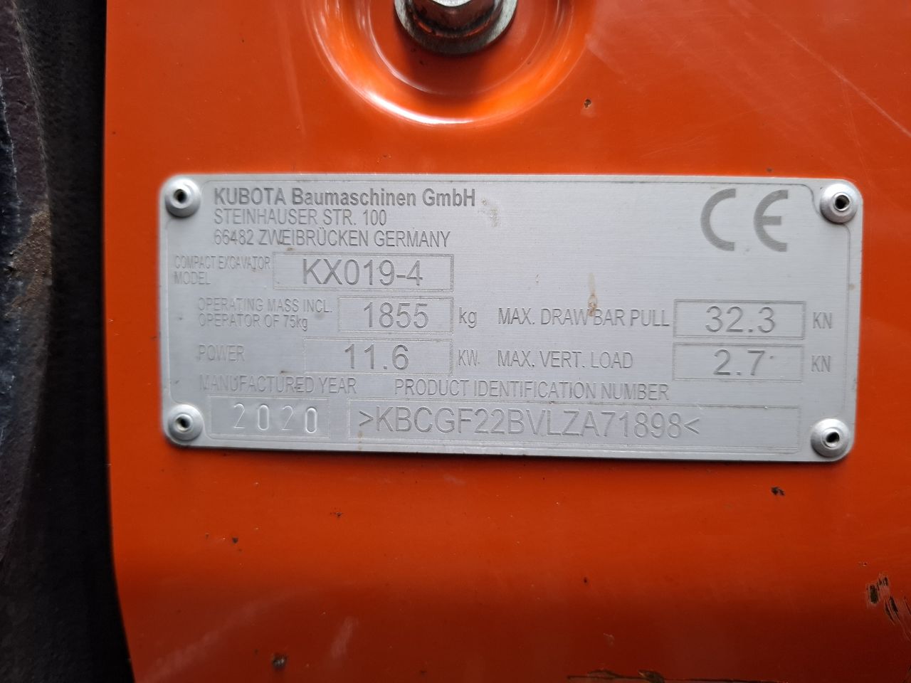 Kubota KX019-4 | BJ2020 | 2057 uur