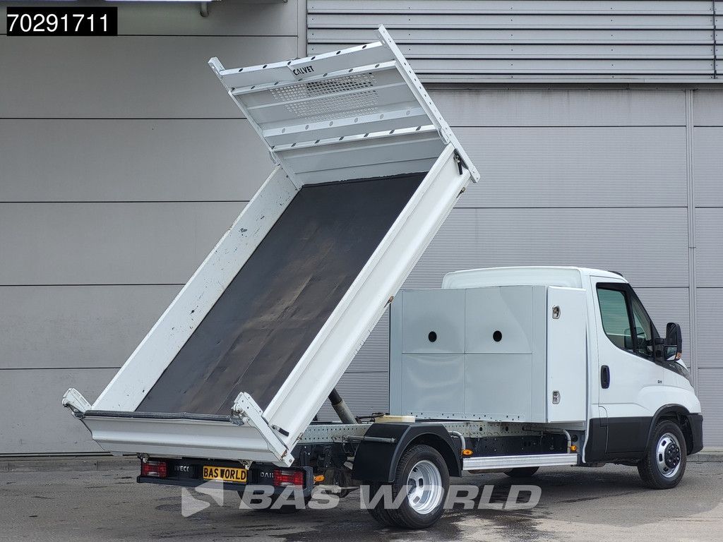 Iveco Daily 35C14 Open Laadbak met Kist Dubbellucht 3,5t Trekhaak Airco Cruise Euro6 Pritsche Pickup Open Box 2m3 A/C Towbar Cruise control