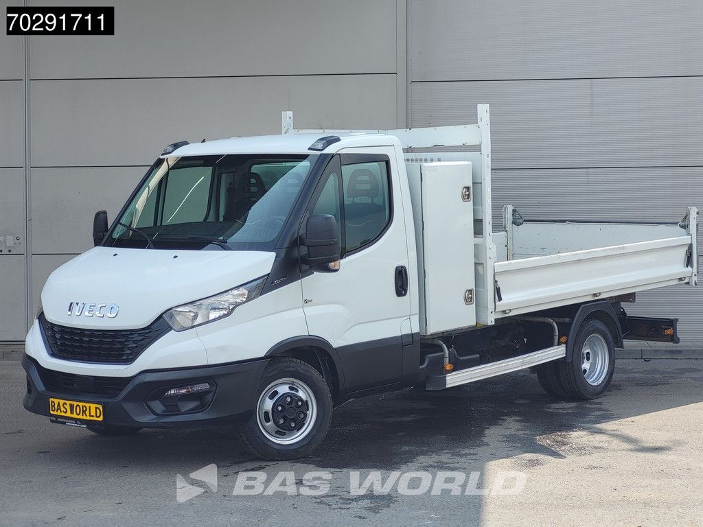 Iveco Daily 35C14 Open Laadbak met Kist Dubbellucht 3,5t Trekhaak Airco Cruise Euro6 Pritsche Pickup Open Box 2m3 A/C Towbar Cruise control