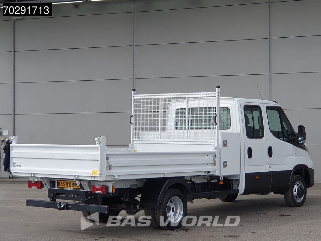 Iveco Daily 35C16 Open Laadbak met Kist Dubbel Cabine Dubbellucht 3,5t Trekhaak Airco Cruise Euro6 Pritsche Pickup Open Box 2m3 Airco Trekhaak Cruise control