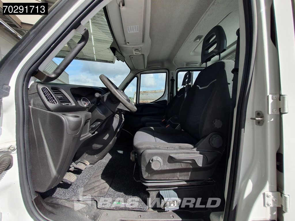Iveco Daily 35C16 Open Laadbak met Kist Dubbel Cabine Dubbellucht 3,5t Trekhaak Airco Cruise Euro6 Pritsche Pickup Open Box 2m3 Airco Trekhaak Cruise control