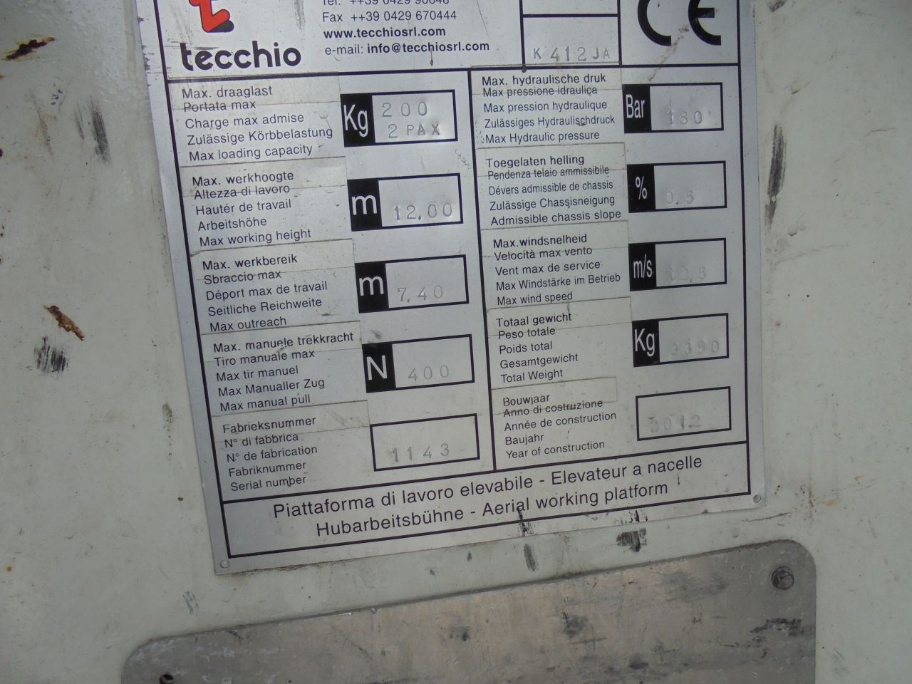 Iveco daily met hoogwerker